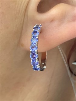 *Серьги Конго Танзанит цв Белое арт. 2-208086-00-31-160 вес 5,8 г - фото 165369 *Серьги Конго Танзанит цв Белое арт. 2-208086-00-31-160 вес 5,8 г - фото 165369