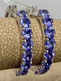 *Серьги Конго Танзанит цв Белое арт. 2-208086-00-31-160 вес 5,8 г - фото 165374 *Серьги Конго Танзанит цв Белое арт. 2-208086-00-31-160 вес 5,8 г - фото 165374