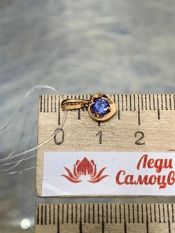 *Подвеска Сердце Танзанит цв Красное арт. 3-929-31-185 вес 0,56 г - фото 165422 *Подвеска Сердце Танзанит цв Красное арт. 3-929-31-185 вес 0,56 г - фото 165422