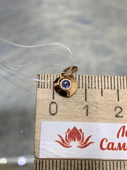 *Подвеска Сердце Танзанит цв Красное арт. 3-929-31-151 вес 0,57 г - фото 165430