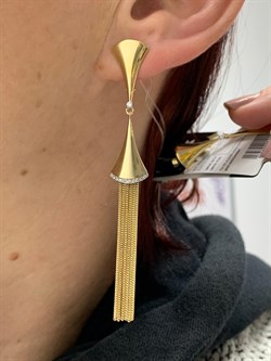 *Серьги Песочные Часы Белый Бр цв Лимонное арт. 2-107-706-480 (вес 7,26 г) - фото 165444 *Серьги Песочные Часы Белый Бр цв Лимонное арт. 2-107-706-480 (вес 7,26 г) - фото 165444