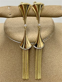 *Серьги Песочные Часы Белый Бр цв Лимонное арт. 2-107-706-480 (вес 7,26 г) - фото 165446 *Серьги Песочные Часы Белый Бр цв Лимонное арт. 2-107-706-480 (вес 7,26 г) - фото 165446