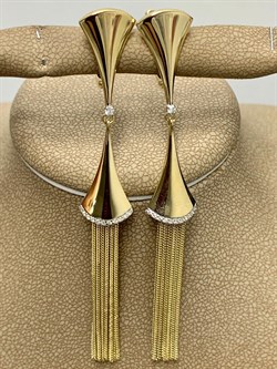 *Серьги Песочные Часы Белый Бр цв Лимонное арт. 2-107-706-480 (вес 7,26 г) - фото 165447 *Серьги Песочные Часы Белый Бр цв Лимонное арт. 2-107-706-480 (вес 7,26 г) - фото 165447