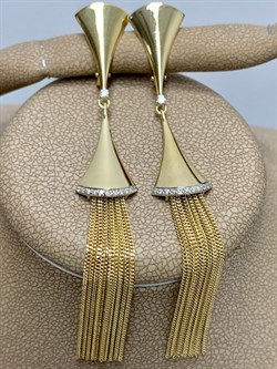 *Серьги Песочные Часы Белый Бр цв Лимонное арт. 2-107-706-480 (вес 7,26 г) - фото 165451 *Серьги Песочные Часы Белый Бр цв Лимонное арт. 2-107-706-480 (вес 7,26 г) - фото 165451