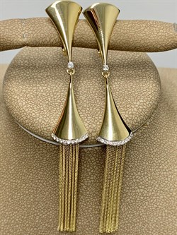 *Серьги Песочные Часы Белый Бр цв Лимонное арт. 2-107-706-480 (вес 7,26 г) - фото 165453 *Серьги Песочные Часы Белый Бр цв Лимонное арт. 2-107-706-480 (вес 7,26 г) - фото 165453