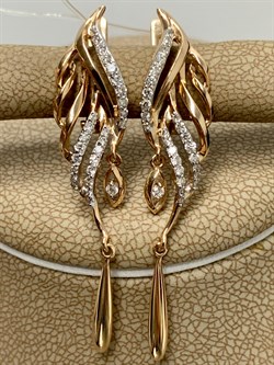 *Серьги Белый Бр цв Красное арт. 2-107-501-735 вес 4,53 г - фото 165538 *Серьги Белый Бр цв Красное арт. 2-107-501-735 вес 4,53 г - фото 165538