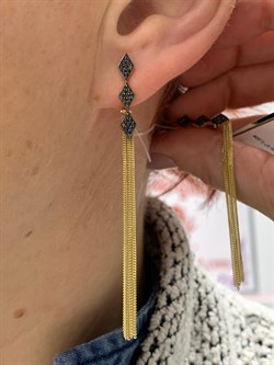 *Серьги Черный Бриллиант цв Лимонное арт. 2-107-707-48-793 вес 4,16 г - фото 165617 *Серьги Черный Бриллиант цв Лимонное арт. 2-107-707-48-793 вес 4,16 г - фото 165617