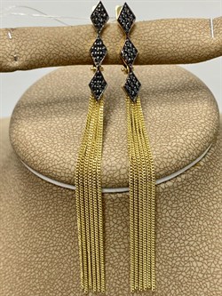 *Серьги Черный Бриллиант цв Лимонное арт. 2-107-707-48-793 вес 4,16 г - фото 165618 *Серьги Черный Бриллиант цв Лимонное арт. 2-107-707-48-793 вес 4,16 г - фото 165618