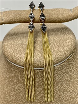 *Серьги Черный Бриллиант цв Лимонное арт. 2-107-707-48-793 вес 4,16 г - фото 165619 *Серьги Черный Бриллиант цв Лимонное арт. 2-107-707-48-793 вес 4,16 г - фото 165619