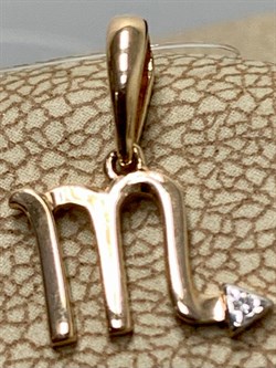 *Подвеска Скорпион Белый Бр цв Красное арт. 34207-100-006 вес 0,51 г - фото 165725