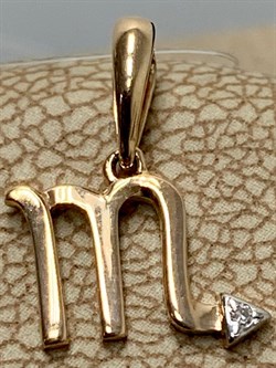 *Подвеска Скорпион Белый Бр цв Красное арт. 34207-100-006 вес 0,51 г - фото 165726