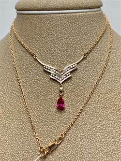 *Колье р.45 Рубин цв Красное арт 6-309-03-793 вес 3,32 г - фото 165756 *Колье р.45 Рубин цв Красное арт 6-309-03-793 вес 3,32 г - фото 165756