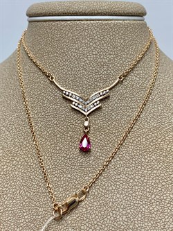 *Колье р.45 Рубин цв Красное арт 6-309-03-793 вес 3,32 г - фото 165757 *Колье р.45 Рубин цв Красное арт 6-309-03-793 вес 3,32 г - фото 165757