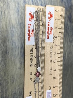 *Колье р.45-50 Родолит цв Белое  арт. 6-260442-00-33-512 вес 5,11 г - фото 165773 *Колье р.45-50 Родолит цв Белое  арт. 6-260442-00-33-512 вес 5,11 г - фото 165773