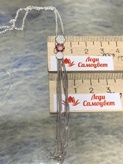 *Колье р.45-50 Родолит цв Белое  арт. 6-260442-00-33-512 вес 5,11 г - фото 165775 *Колье р.45-50 Родолит цв Белое  арт. 6-260442-00-33-512 вес 5,11 г - фото 165775