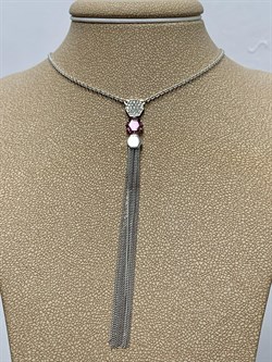 *Колье р.45-50 Родолит цв Белое  арт. 6-260442-00-33-512 вес 5,11 г - фото 165778 *Колье р.45-50 Родолит цв Белое  арт. 6-260442-00-33-512 вес 5,11 г - фото 165778