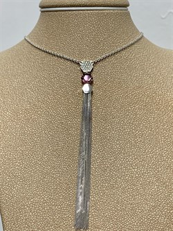 *Колье р.45-50 Родолит цв Белое  арт. 6-260442-00-33-512 вес 5,11 г - фото 165779 *Колье р.45-50 Родолит цв Белое  арт. 6-260442-00-33-512 вес 5,11 г - фото 165779