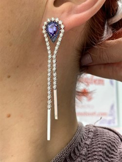 *Серьги Эксклюзив Танзанит цв Белое арт. 2-208090-00-56-677 вес 10,86 г - фото 165794 *Серьги Эксклюзив Танзанит цв Белое арт. 2-208090-00-56-677 вес 10,86 г - фото 165794