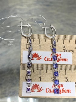 *Серьги Принцесса Танзанит цв Белое арт. 2-107-391-31-682 вес 5,21 г - фото 165823 *Серьги Принцесса Танзанит цв Белое арт. 2-107-391-31-682 вес 5,21 г - фото 165823