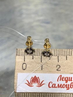 *Пусеты  Черный и Белый Бр цв Лимонное арт. 2-104-190-55-048 вес 1,49 г - фото 165835 *Пусеты  Черный и Белый Бр цв Лимонное арт. 2-104-190-55-048 вес 1,49 г - фото 165835