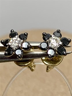 *Пусеты  Черный и Белый Бр цв Лимонное арт. 2-104-190-55-048 вес 1,49 г - фото 165840 *Пусеты  Черный и Белый Бр цв Лимонное арт. 2-104-190-55-048 вес 1,49 г - фото 165840