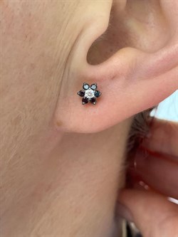 *Пусеты  Черный и Белый Бр цв Лимонное арт. 2-104-190-55-048 вес 1,49 г - фото 165844 *Пусеты  Черный и Белый Бр цв Лимонное арт. 2-104-190-55-048 вес 1,49 г - фото 165844