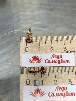 *Пусеты Рубин цв Красное арт 2-104-190-03-909 вес 1,48 г - фото 165848 *Пусеты Рубин цв Красное арт 2-104-190-03-909 вес 1,48 г - фото 165848