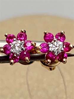 *Пусеты Рубин цв Красное арт 2-104-190-03-909 вес 1,48 г - фото 165850 *Пусеты Рубин цв Красное арт 2-104-190-03-909 вес 1,48 г - фото 165850