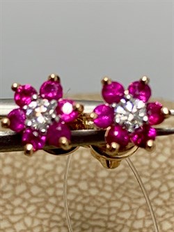 *Пусеты Рубин цв Красное арт 2-104-190-03-909 вес 1,48 г - фото 165852 *Пусеты Рубин цв Красное арт 2-104-190-03-909 вес 1,48 г - фото 165852