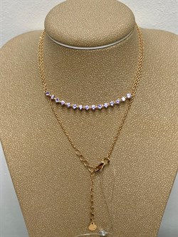 *Колье р.45-50 Танзанит цв Красное арт 6-160473-00-31-209 вес 4,07 г - фото 165876 *Колье р.45-50 Танзанит цв Красное арт 6-160473-00-31-209 вес 4,07 г - фото 165876