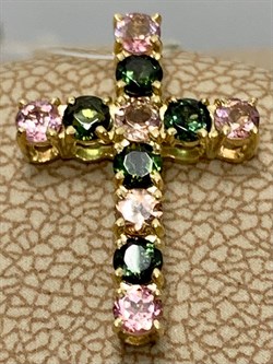 *Кулон Турмалин цв Лимонное арт 8-380391-00-60-416 (вес 1,36 г) - фото 165885