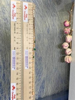 *Браслет р.18 Изумруд цв Красное 10-231-01-164 (вес 7,64 г) - фото 165892