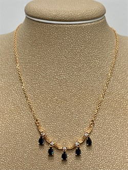 *Колье р.45 Синий Сапфир цв Красное 6-311-02-959 вес 4,42 г - фото 165906 *Колье р.45 Синий Сапфир цв Красное 6-311-02-959 вес 4,42 г - фото 165906