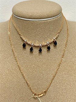 *Колье р.45 Синий Сапфир цв Красное 6-311-02-959 вес 4,42 г - фото 165909 *Колье р.45 Синий Сапфир цв Красное 6-311-02-959 вес 4,42 г - фото 165909
