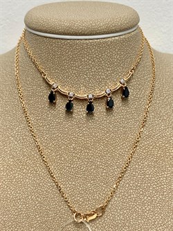 *Колье р.45 Синий Сапфир цв Красное 6-311-02-959 вес 4,42 г - фото 165910 *Колье р.45 Синий Сапфир цв Красное 6-311-02-959 вес 4,42 г - фото 165910