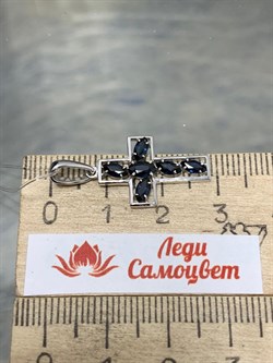 *Кулон Синий Сапфир цв Белый 8-290-02-113 вес 1,61 г - фото 165915 *Кулон Синий Сапфир цв Белый 8-290-02-113 вес 1,61 г - фото 165915