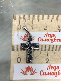 *Кулон Синий Сапфир цв Белый 8-290-02-113 вес 1,61 г - фото 165916 *Кулон Синий Сапфир цв Белый 8-290-02-113 вес 1,61 г - фото 165916