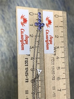 *Колье р.45-50 Танзанит цв Белое арт 6-260471-00-31-784 (вес 4,61 г) - фото 165972 *Колье р.45-50 Танзанит цв Белое арт 6-260471-00-31-784 (вес 4,61 г) - фото 165972