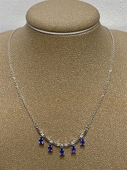 *Колье р.45-50 Танзанит цв Белое арт 6-311-31-123 вес 4,2 г - фото 166031 *Колье р.45-50 Танзанит цв Белое арт 6-311-31-123 вес 4,2 г - фото 166031