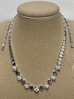 *Колье р.45 Белый Бр цв Белое арт 6-127-945 (вес 19,5 г) - фото 166052 *Колье р.45 Белый Бр цв Белое арт 6-127-945 (вес 19,5 г) - фото 166052