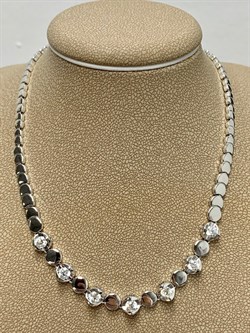 *Колье р.45 Белый Бр цв Белое арт 6-127-945 (вес 19,5 г) - фото 166057 *Колье р.45 Белый Бр цв Белое арт 6-127-945 (вес 19,5 г) - фото 166057