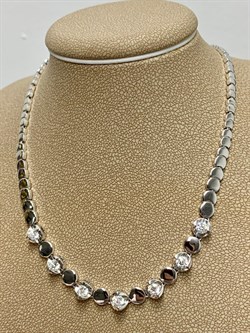 *Колье р.45 Белый Бр цв Белое арт 6-127-945 (вес 19,5 г) - фото 166059 *Колье р.45 Белый Бр цв Белое арт 6-127-945 (вес 19,5 г) - фото 166059