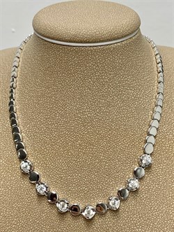 *Колье р.45 Белый Бр цв Белое арт 6-127-945 (вес 19,5 г) - фото 166060 *Колье р.45 Белый Бр цв Белое арт 6-127-945 (вес 19,5 г) - фото 166060