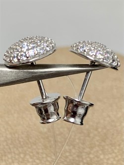 *Пусеты Белый Фианит арт. 02-1407/00КЦ-00-999 вес 1,77 г - фото 167427 *Пусеты Белый Фианит арт. 02-1407/00КЦ-00-999 вес 1,77 г - фото 167427