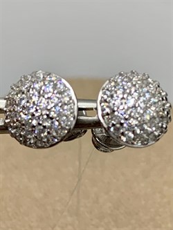 *Пусеты Белый Фианит арт. 02-1407/00КЦ-00-999 вес 1,77 г - фото 167428 *Пусеты Белый Фианит арт. 02-1407/00КЦ-00-999 вес 1,77 г - фото 167428