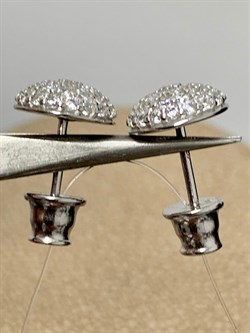 *Пусеты Белый Фианит арт. 02-1407/00КЦ-00-999 вес 1,77 г - фото 167430 *Пусеты Белый Фианит арт. 02-1407/00КЦ-00-999 вес 1,77 г - фото 167430