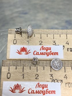 *Пусеты Белый Фианит арт. 02-1407/00КЦ-00-999 вес 1,77 г - фото 167435 *Пусеты Белый Фианит арт. 02-1407/00КЦ-00-999 вес 1,77 г - фото 167435