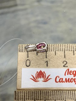 *Кулон Розовый Топаз цв Белое арт. П222-1715ТРз-961 вес 0,73 г - фото 167878