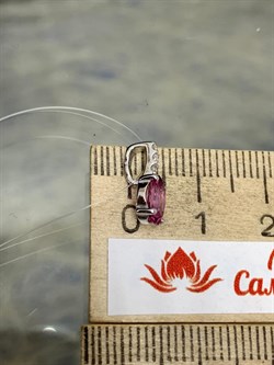 *Кулон Розовый Топаз цв Белое арт. П222-1715ТРз-961 вес 0,73 г - фото 167879