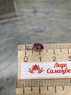 *Кулон Розовый Топаз цв Белое арт. П222-1715ТРз-961 вес 0,73 г - фото 167880